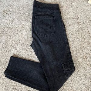 Cabi Black Denim Cargo Jeans/Leggings